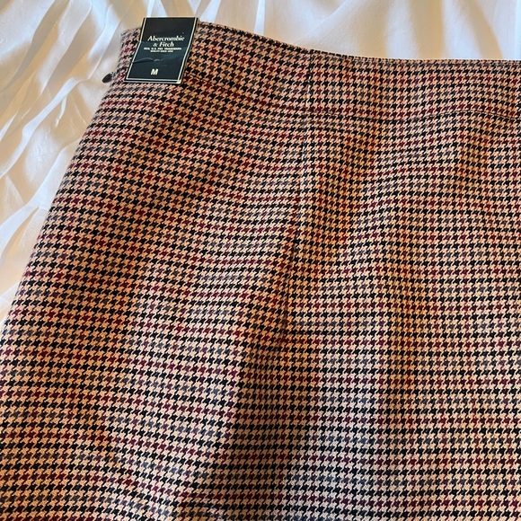 NWT Abercrombie A-Line Mini Skirt in Brown Plaid - Picture 7 of 7